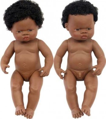 Muñecos africanos con pelo 38 cm