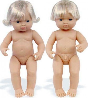 Muñecos europeos con pelo 38 cm