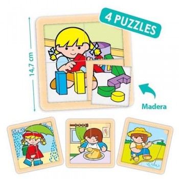 Set puzzles Zaro y Nita 4 piezas