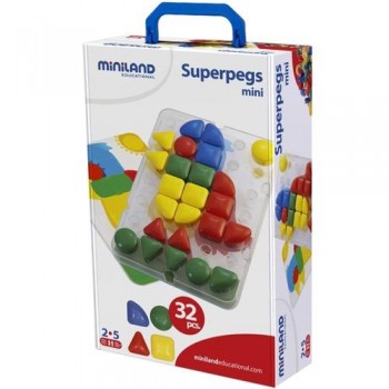 Superpegs mini Maletín 32 pinchos + placa + modelos