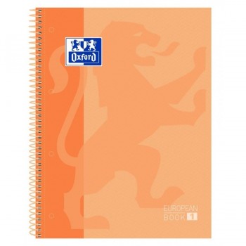 CUADERNO OXFORD EUROPEANBOOK 1 T.EXTRADURA A4+  80H.5X5 MELOCOTON