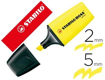 STABILO Pack Ahorro 5 Marcadores fluorescentes Boss Original punta biselada  2-5 mm Amarillo + 1 Rotulador Point 88® punta fina 0,4 mm Azul GRATIS -  Marcadores fluorescentes Kalamazoo