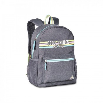 (V24) MOCHILA GOOD THINGS 17"(43X30X13CM) GRIS CLARO