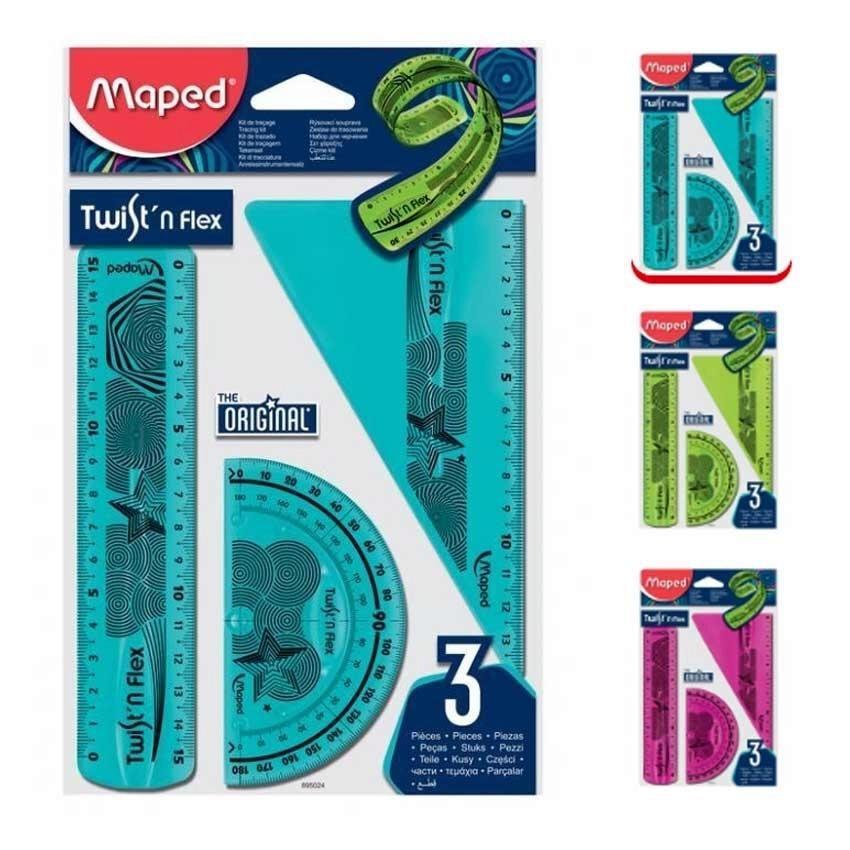 REGLA TWISTIN FLEX SET 3 PIEZAS 15CM