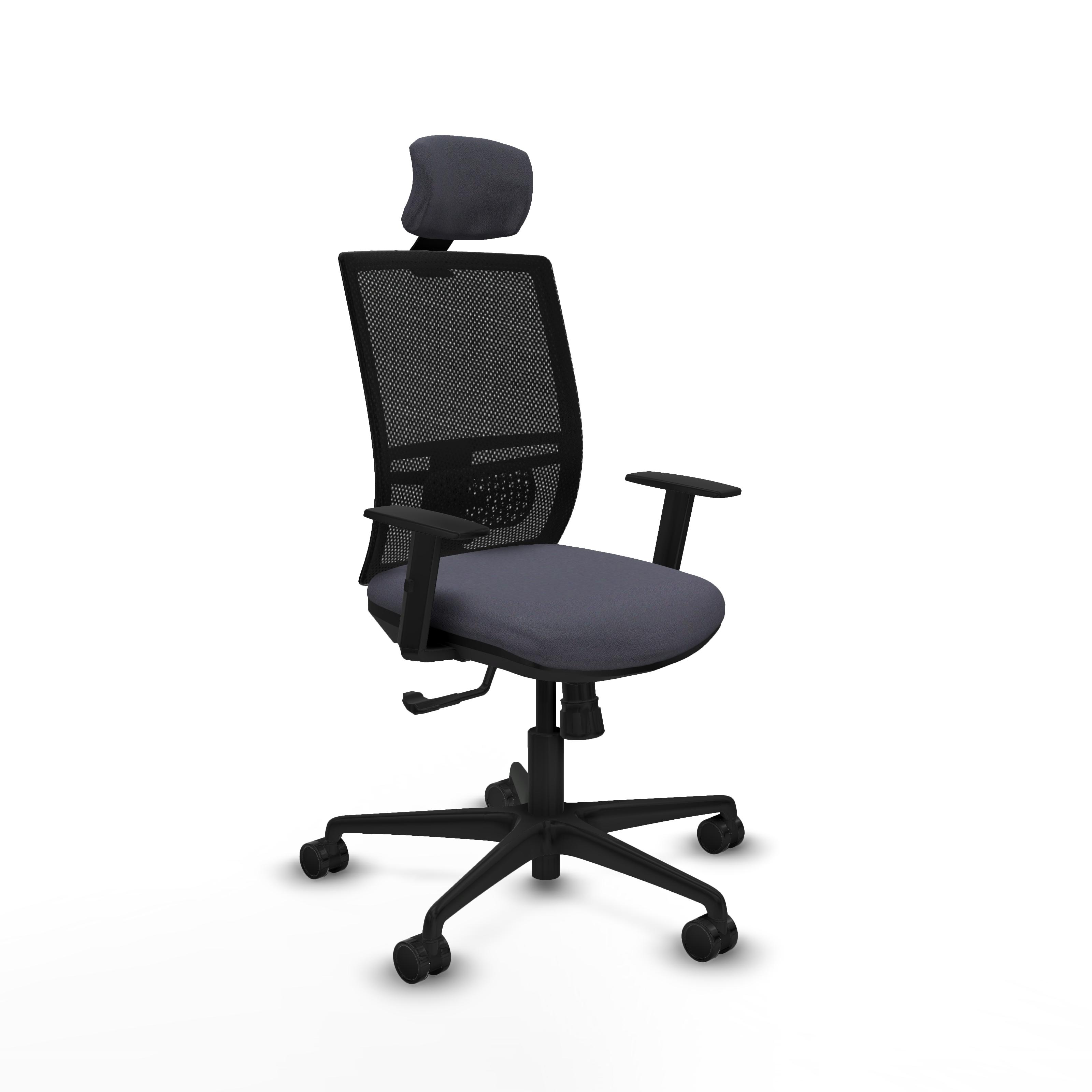 SILLA YUNQUERA SINCRO MALLA NEGRA BALI GRIS OSCURO