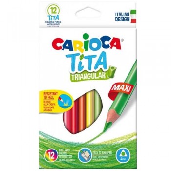 Caja 12 Lápices Triangulares Maxi Carioca
