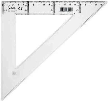 ESCUADRA 20 CM TRANSPARENTE
