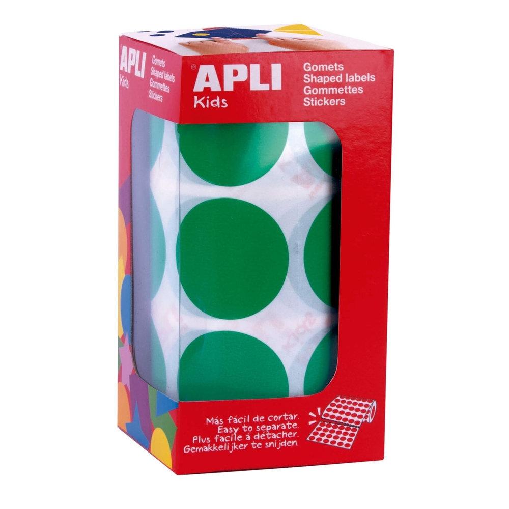 ROLLO GOMETS REDONDO APLI VERDE 33 MM