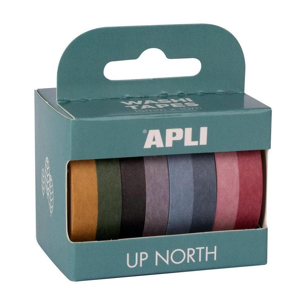 (25) CINTA ADHESIVA WASHITAPE UP NORHT COLECCION PACK 8U