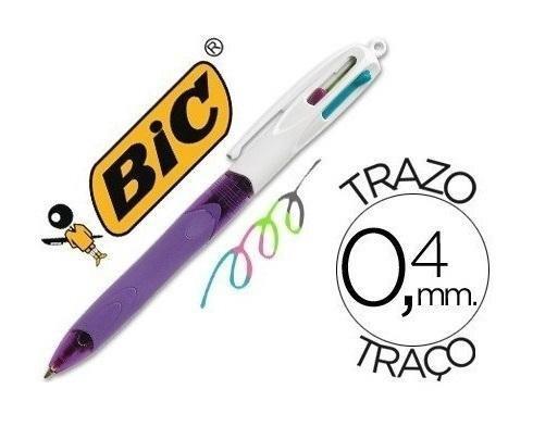 BOLIGRAFO BIC 4 COLORES GRIP FASHION