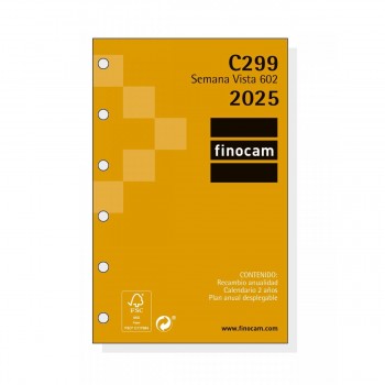 RECAMBIO AGENDA ANUAL FINOCAM 2025 C299 SVH