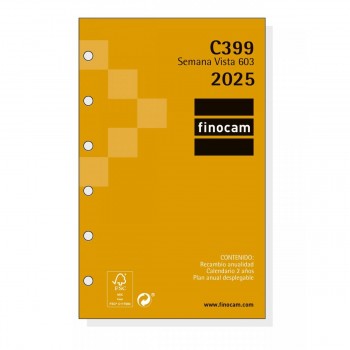 RECAMBIO AGENDA ANUAL FINOCAM 2025 C399 SVH