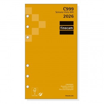 RECAMBIO AGENDA ANUAL FINOCAM 2026 C999 SVH