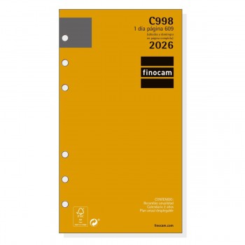 RECAMBIO AGENDA ANUAL FINOCAM 2026 C998 1DP