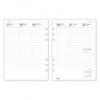 AGENDA OPEN TROYA 1000 155X215MM, S/V COLOR MARRON FINOCAM