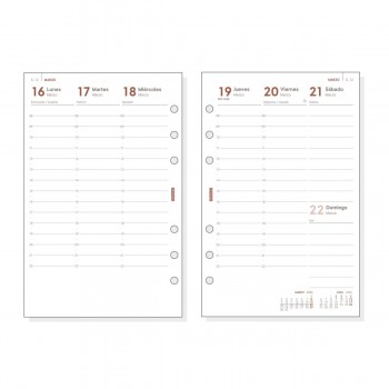 AGENDA ANILLAS 2026 OPEN PIEL ANDREA 500 SVV NEGRO 117x181 mm