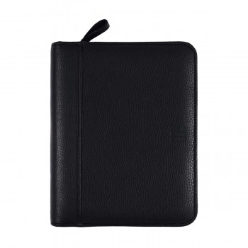 AGENDA ANILLAS 2026 OPEN  CREMALLERA PIEL ANDREA 500 SVV NEGRO  117x181 mm