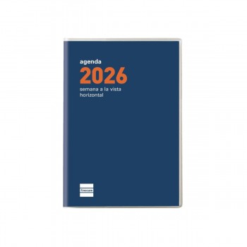AGENDA ENCUADERNADA ANUAL 2026 PLANA COCTEL PL3 SVH 2026 AZUL  82x127 mm