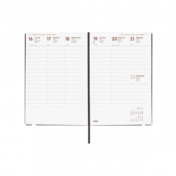 AGENDA ENCUADERNADA ANUAL 2026 DYNAMIC MARA Y10 SVV 2026 NEGRO+  140x204 mm
