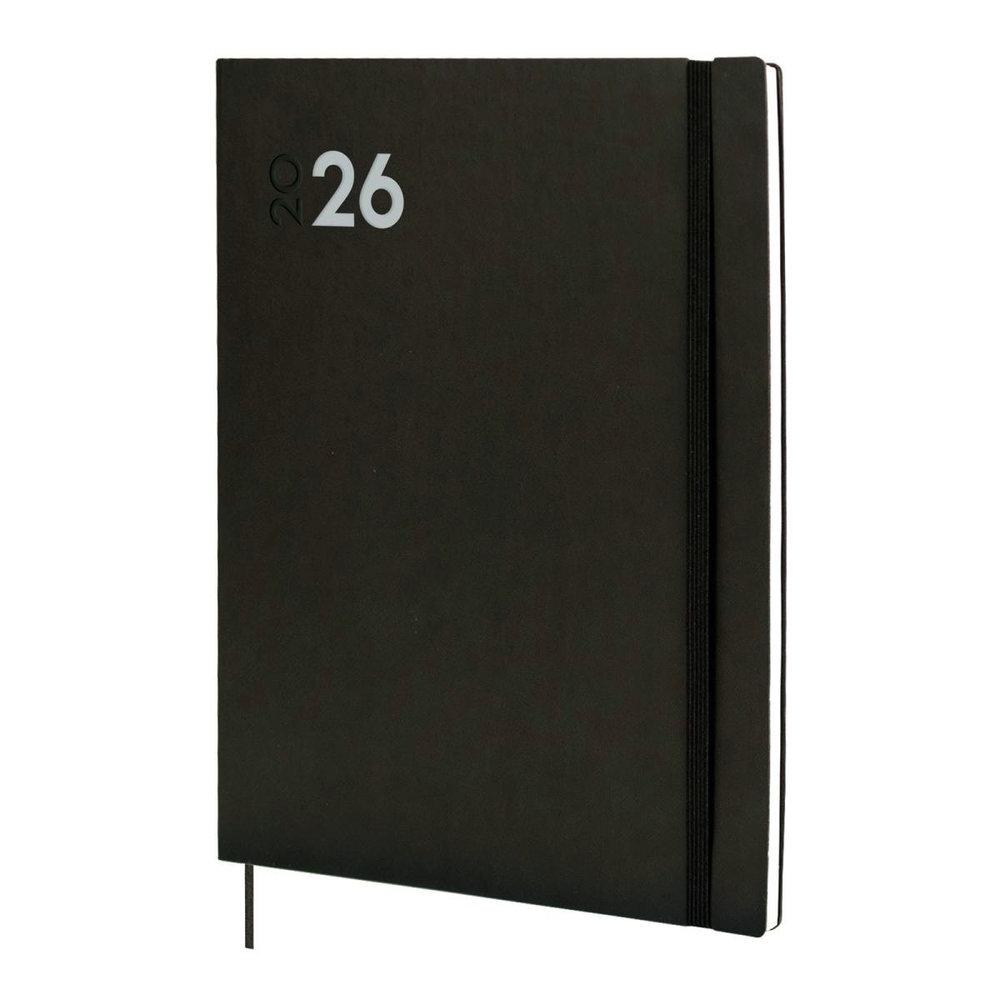 AGENDA ENCUADERNADA ANUAL 2026 DYNAMIC MARA Y12 SVV 2026 NEGRO+  210x270 mm