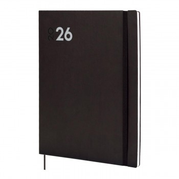 AGENDA ENCUADERNADA ANUAL 2026 DYNAMIC MARA Y12 SVV 2026 NEGRO+  210x270 mm