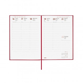 AGENDA ENCUADERNADA ANUAL 2026 DYNAMIC PORTO Y10 SVV 2026 ROJO+  140x204 mm