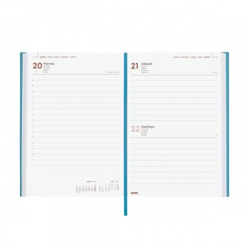 AGENDA ENCUADERNADA ANUAL 2026 DYNAMIC MILANO Y10 1DP 2026 CYAN+  140x204 mm