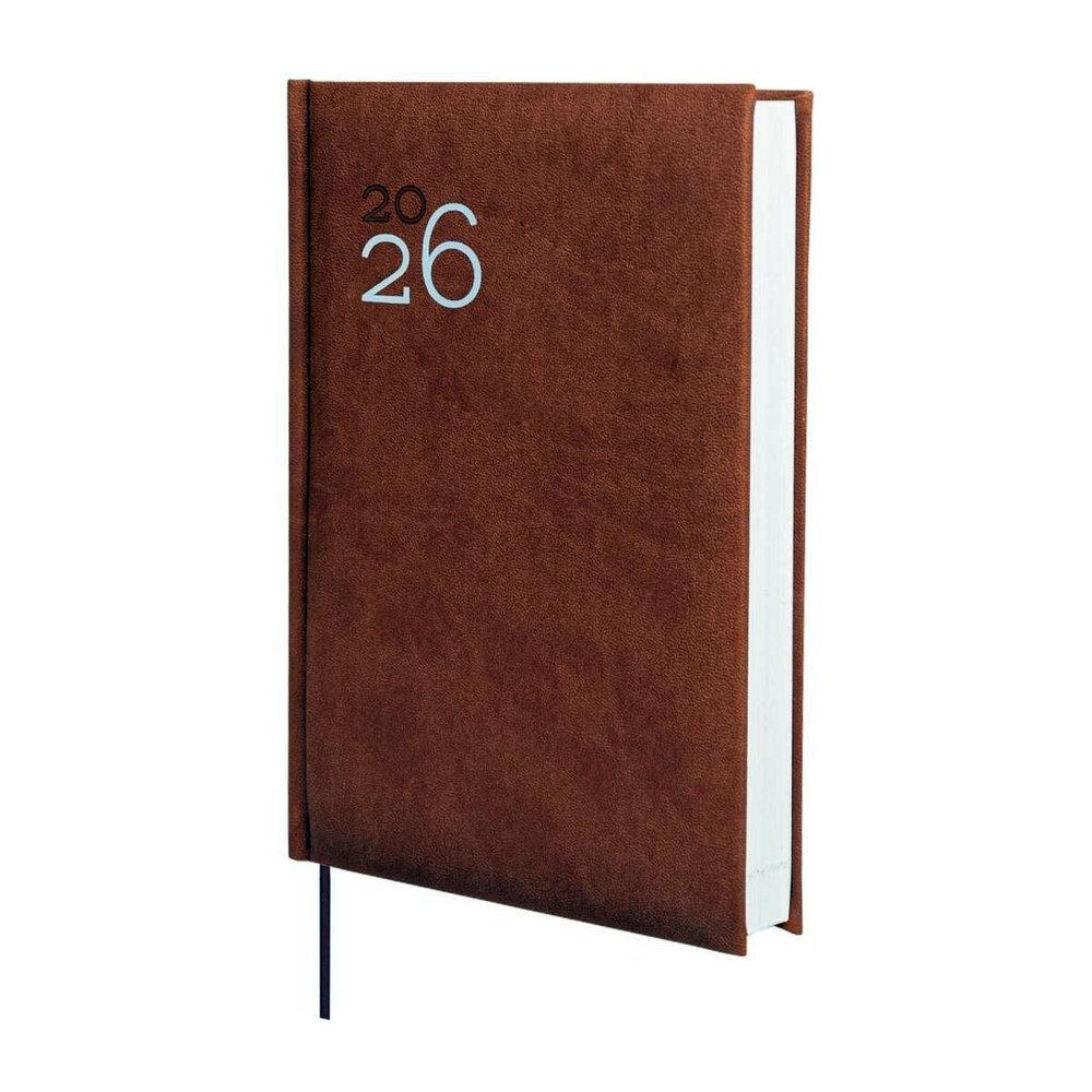 AGENDA ENCUADERNADA ANUAL 2026 DYNAMIC MILANO Y10 1DP 2026 MARRON+  140x204 mm