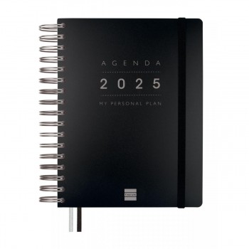 AGENDA ANUAL 2025 FINOCAM TEMPUS 1/4 1DP NEGRO