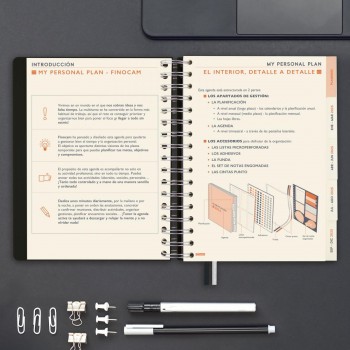 AGENDA ANUAL 2025 FINOCAM TEMPUS 1/4 1DP NEGRO