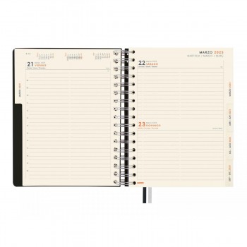 AGENDA ANUAL 2025 FINOCAM TEMPUS 1/4 1DP NEGRO