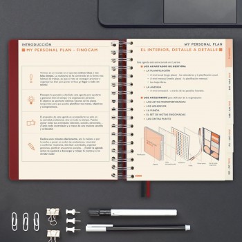 AGENDA ANUAL 2025 FINOCAM TEMPUS 1/4 1DP BURDEOS