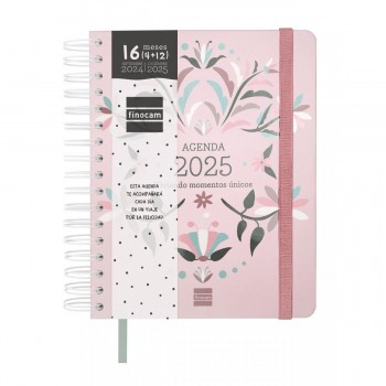 AGENDA FINOCAM 16M VITAE 1/4 SVH 24-25 ROSA+