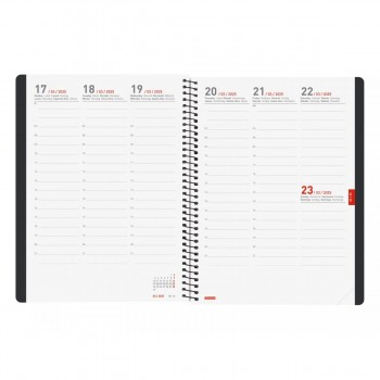 AGENDA FINOCAM 16M.IKON E10 155X212MM SVV 24-25 NEGRO INTL+