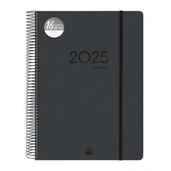 AGENDA FINOCAM 16M.IKON E40 1DP 24-25 NEGRO INTL+