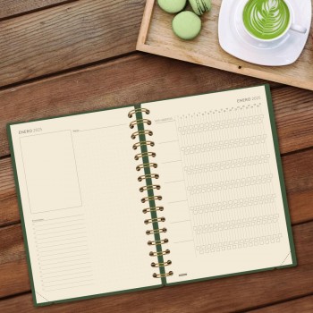 AGENDA FINOCAM 16M.HAIKU E10 155X212 MM SVH 24-25 VERDE+