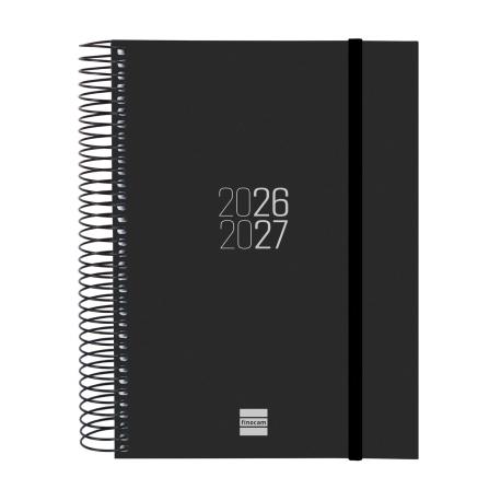 (26) AGENDA ESCOLAR 2026-2027 ESPIRAL 155X212 MM 1DP NEGRO+