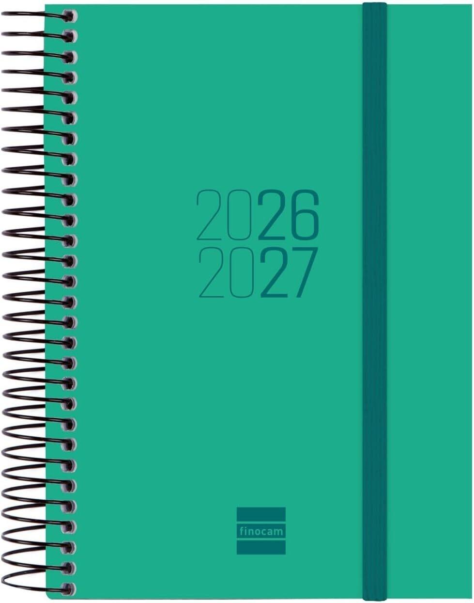 (26) AGENDA ESCOLAR 2026-2027 ESPIRAL 120X171 MM 1DP VERDE+