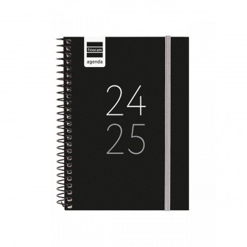 AGENDA FINOCAM SEC.1/4 155X212 MM SVH 24-25 NEGRO+