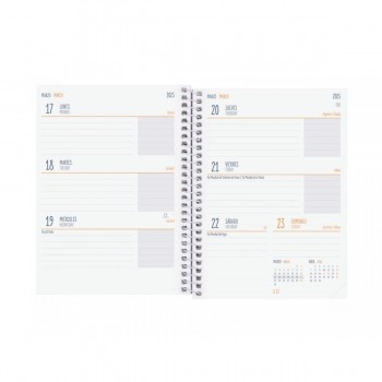 AGENDA FINOCAM COOL 1/8 120X164 MM SVH 24-25 NEGRO+