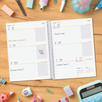 AGENDA FINOCAM COOL 1/4 155X212 MM SVH 24-25 LILA+