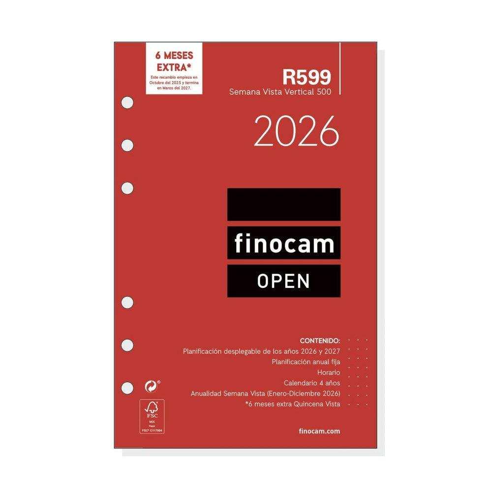 RECAMBIO AGENDA ANUAL FINOCAM 2026 R599 500 SVV