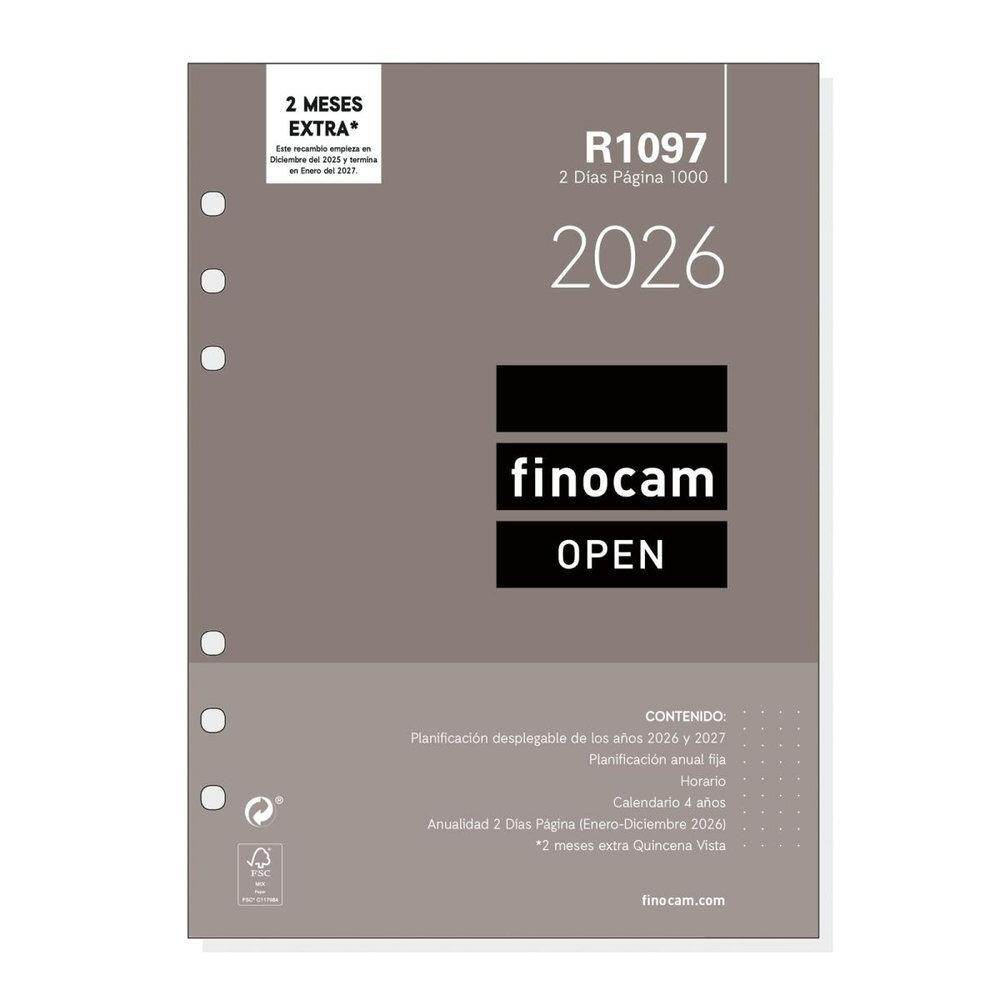 RECAMBIO AGENDA ANUAL FINOCAM 2026 R1097 1000 2DP