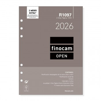 RECAMBIO AGENDA ANUAL FINOCAM 2026 R1097 1000 2DP
