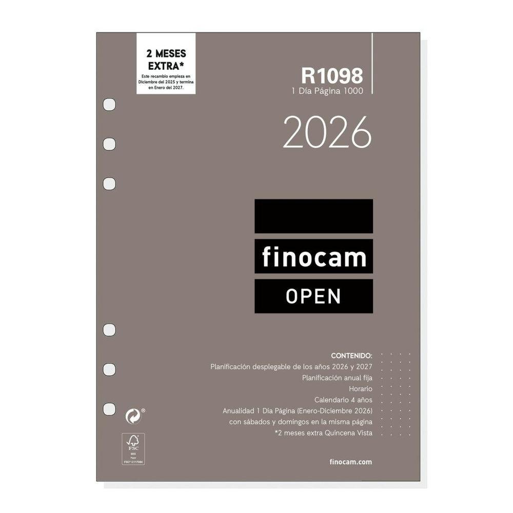 RECAMBIO AGENDA ANUAL FINOCAM 2026 R1098 1000 1DP