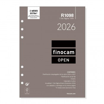 RECAMBIO AGENDA ANUAL FINOCAM 2026 R1098 1000 1DP