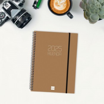 AGENDA ANUAL 2025 FINOCAM OPAQUE E10 155X212 SVH MARRON