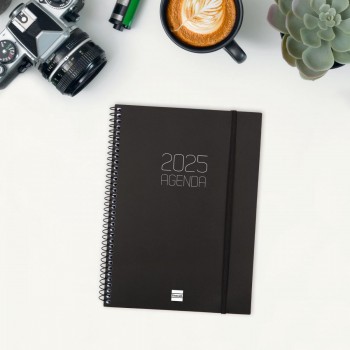 AGENDA ANUAL 2025 FINOCAM OPAQUE E10 155X212 SVH NEGRO