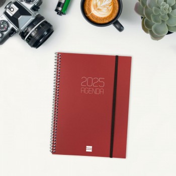 AGENDA ANUAL 2025 FINOCAM OPAQUE E10 155X212 SVH BURDEOS