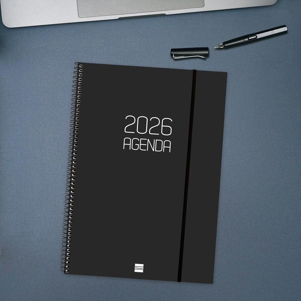 AGENDA ANUAL 2026 FINOCAM OPAQUE E40 210X297 SVV NEGRO
